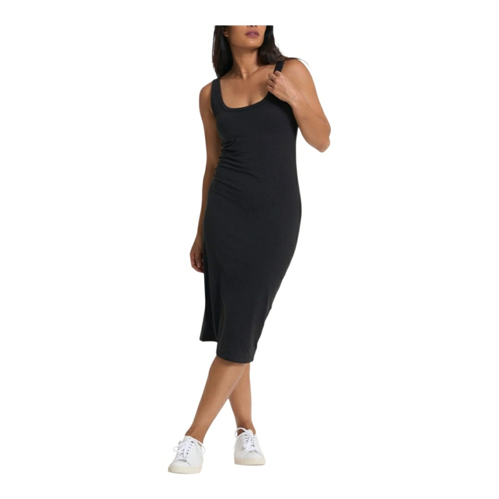 Vuori Black Midi Tank Dress